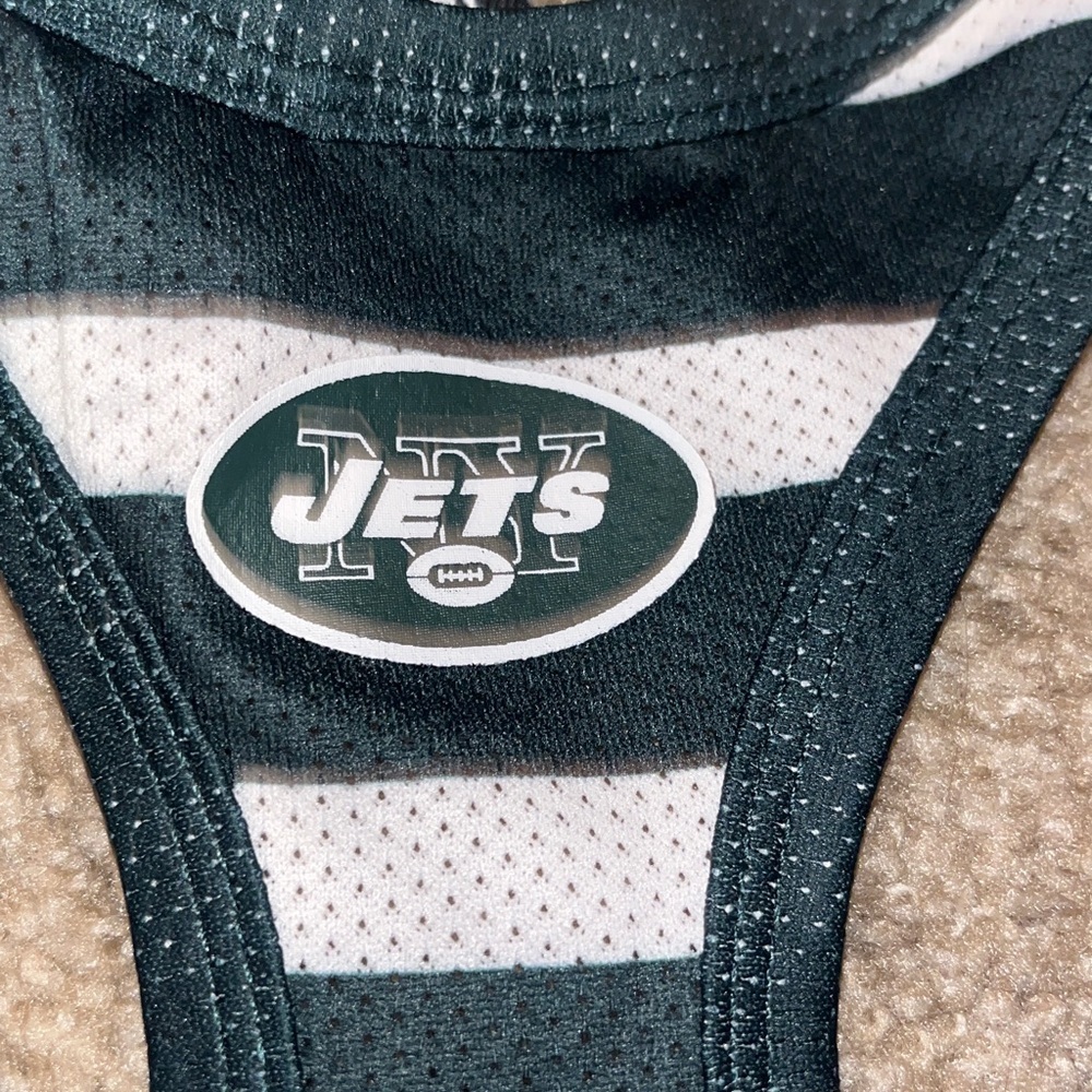 NFL NY Jets Team Apparel Green and White Mesh Tank - Picture 5 of 5